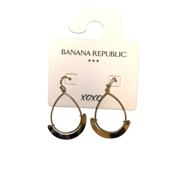Banana Republic Tortoise Resin Swing Fashion Earrings NWT - Picture 2 of 3